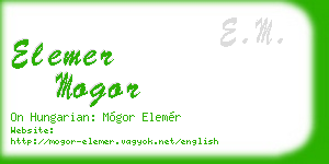 elemer mogor business card